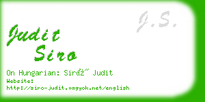 judit siro business card